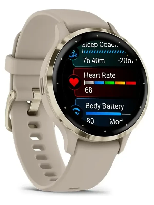 Relógio Garmin Venu 3s Cinza Dourado 41mm
