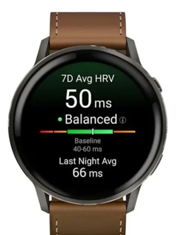 Relógio Garmin Venu 4 Preto 45mm Pulseira Extra de Couro