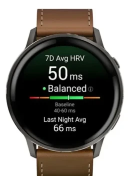 Relógio Garmin Venu 4 Preto 45mm Pulseira Extra de Couro