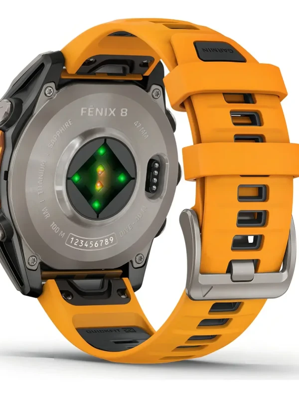 Relógio Garmin Fênix 8 Amoled Saphire 47mm Orange