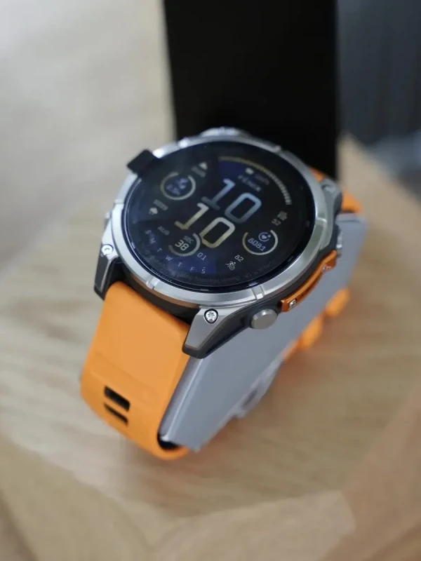 Relógio Garmin Fênix 8 Amoled Saphire 51mm Laranja