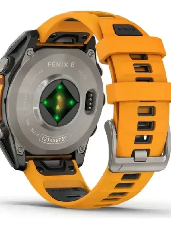 Relógio Garmin Fênix 8 Amoled Saphire 51mm Laranja
