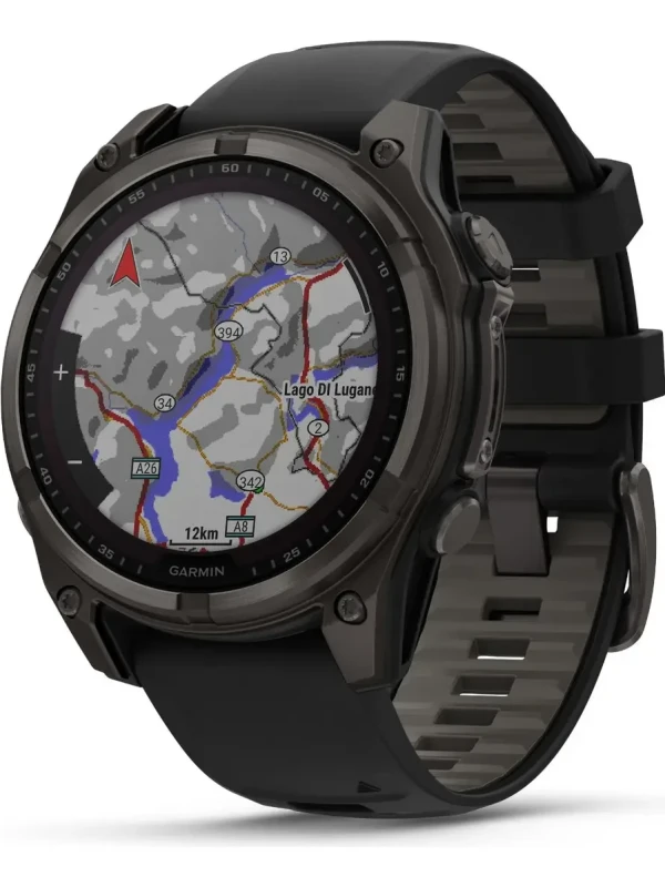 Relógio Garmin Fênix 8 Saphire Solar 47mm Carbon Gray