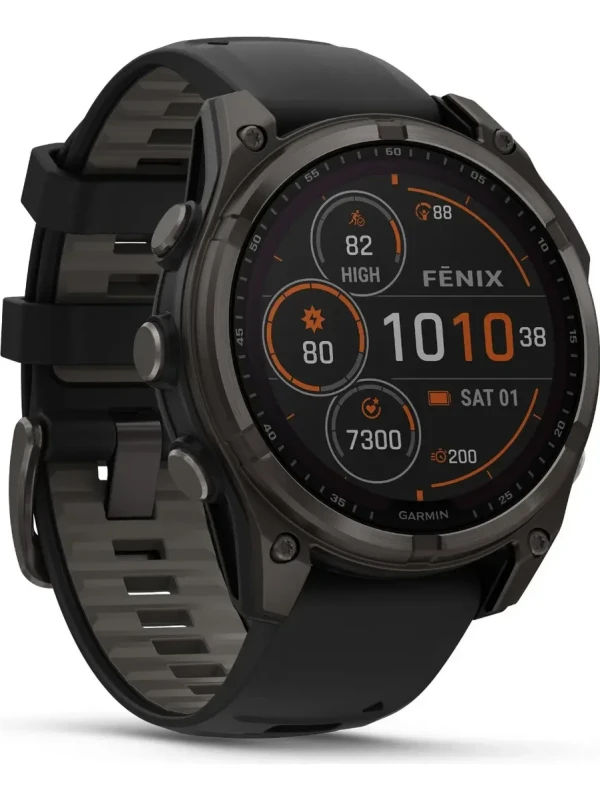 Relógio Garmin Fênix 8 Saphire Solar 47mm Carbon Gray