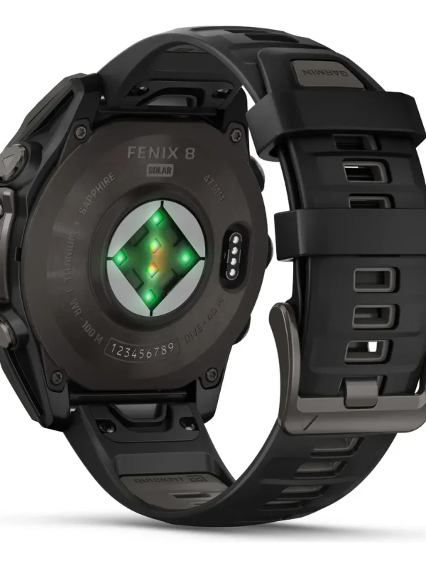 Relógio Garmin Fênix 8 Saphire Solar 47mm Carbon Gray