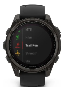 Relógio Garmin Fênix 8 Saphire Solar 47mm Carbon Gray