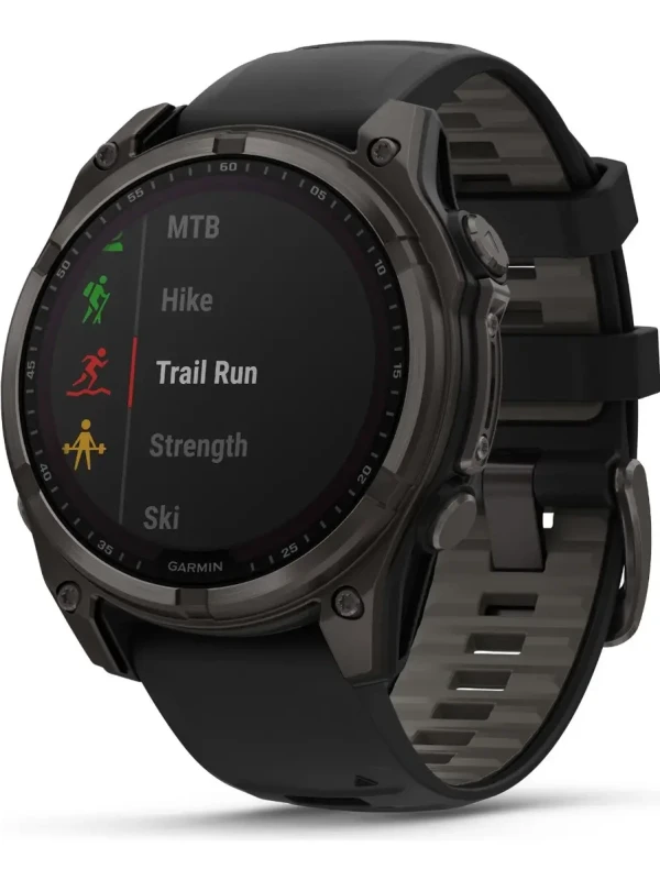 Relógio Garmin Fênix 8 Saphire Solar 47mm Carbon Gray