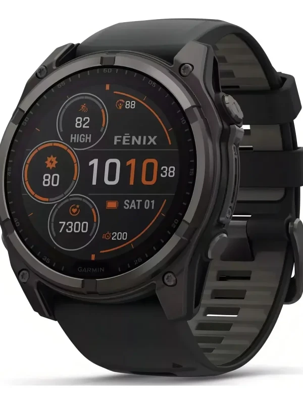 Relógio Garmin Fênix 8 Saphire Solar 51mm Carbon Gray