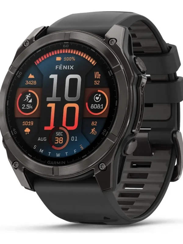 Relógio Garmin Fênix 8 Amoled Saphire 51mm Carbon Gray