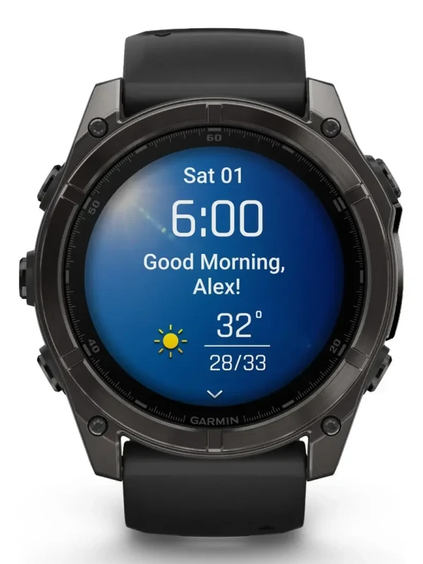 Relógio Garmin Fênix 8 Amoled Saphire 51mm Carbon Gray