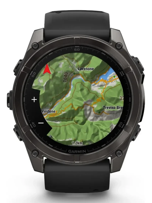 Relógio Garmin Fênix 8 Amoled Saphire 51mm Carbon Gray