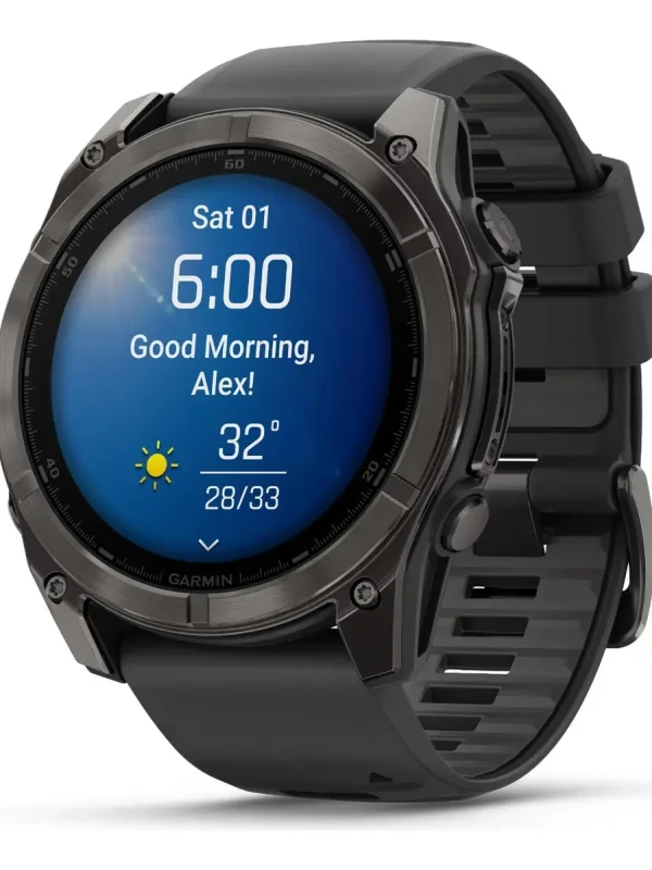 Relógio Garmin Fênix 8 Amoled Saphire 51mm Carbon Gray