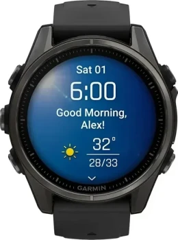 Relógio Garmin Fênix 8 Amoled Saphire 43mm Carbon Gray