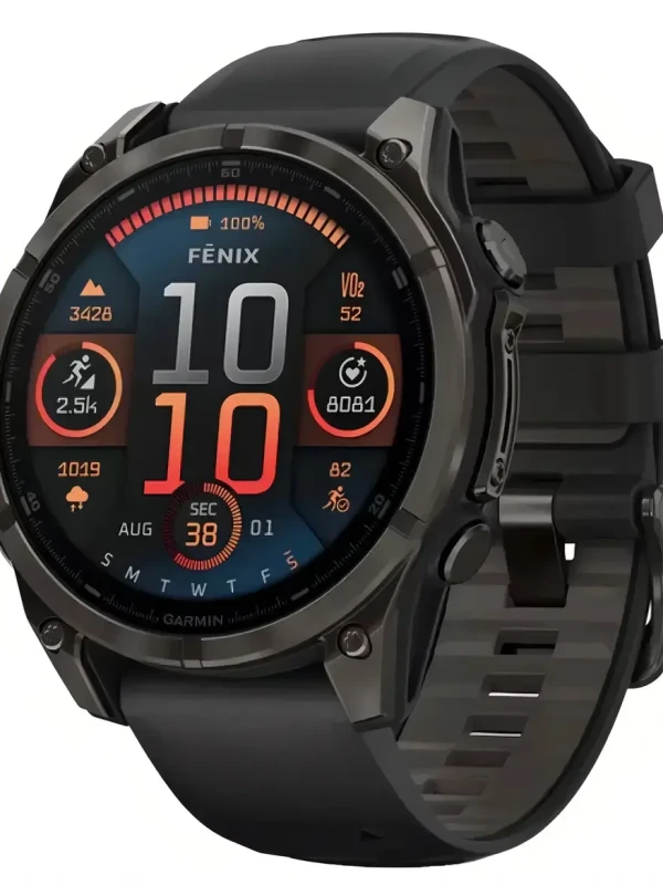 Relógio Garmin Fênix 8 Amoled Saphire 47mm Carbon Gray