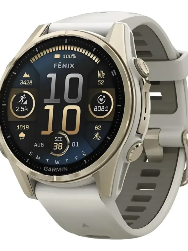 Relógio Garmin Fênix 8 Amoled 43mm Soft Gold