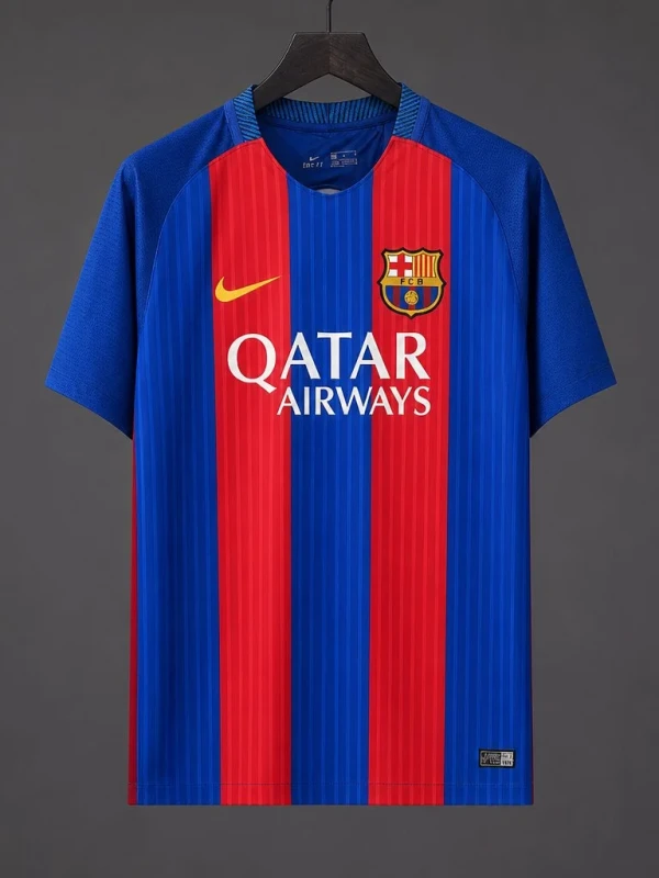 Camisa Retro Barcelona 16/17 Nike Masculina Azul e Grená
