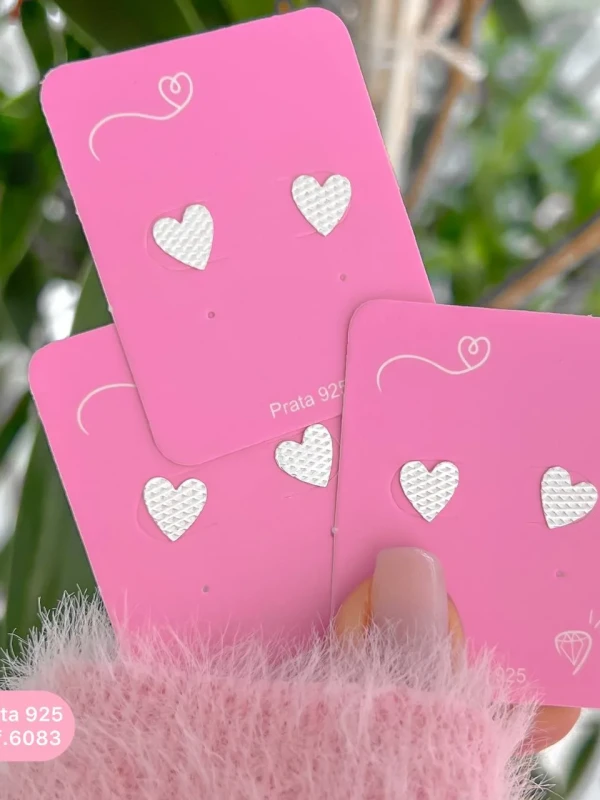 Brinco Coração Escama Delicado Feminino