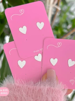 Brinco Coração Escama Delicado Feminino