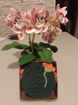 Porta Copos Floral Decorativo Resistente